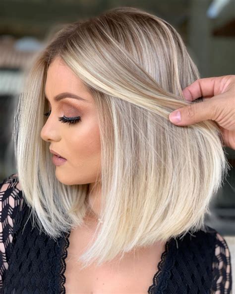 blonde long bob haircuts|shoulder length lob haircut.